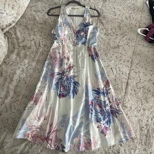 Gianni Bini Floral V-Neck Maxi Dress